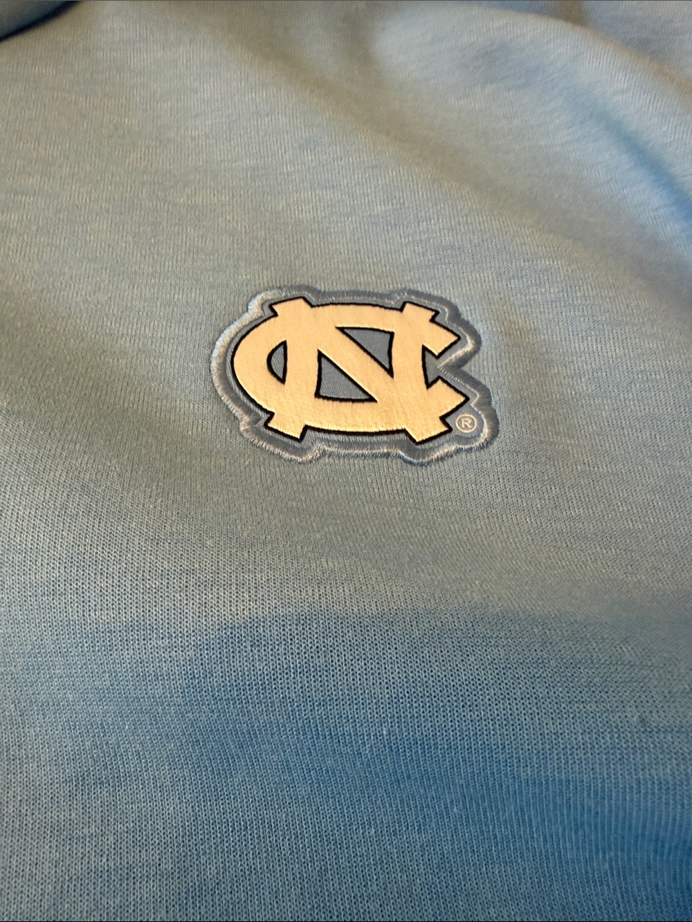 Jordan Men’s Light Blue Quarter-Zip Pullover with UNC Logo - Picture 2 of 4
